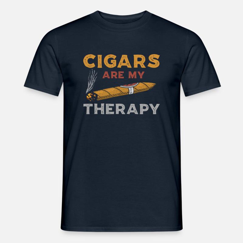 Zigarren Geschenk - Männer T-Shirt - Navy