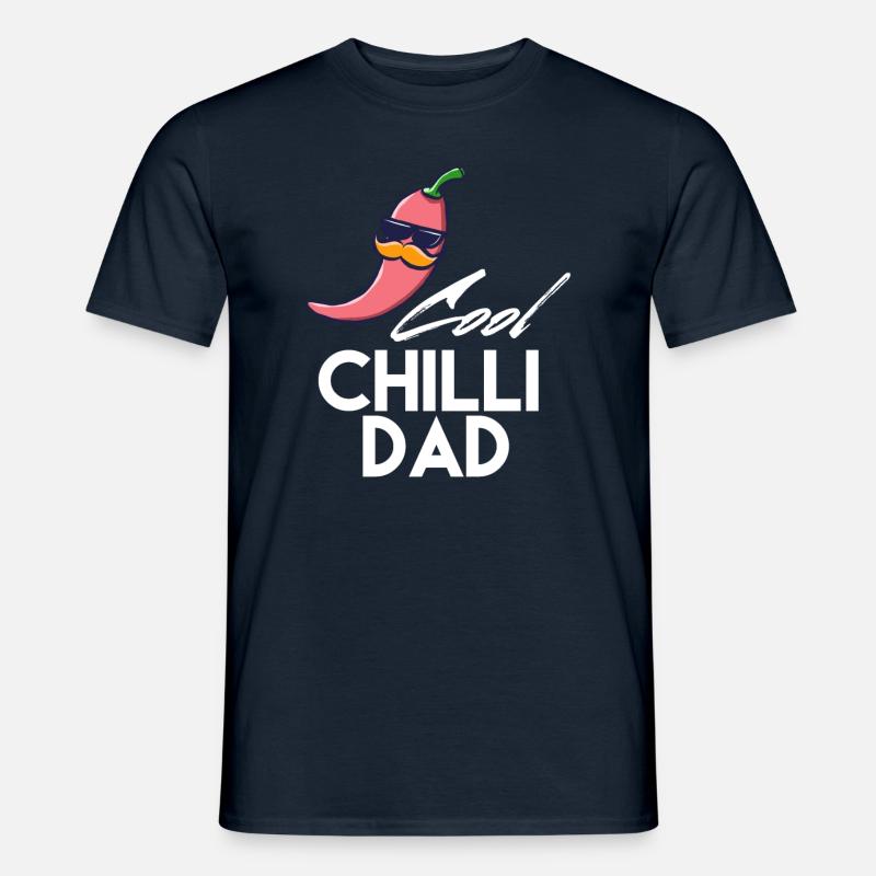 Chilli Spruch Papa - Männer T-Shirt - Navy