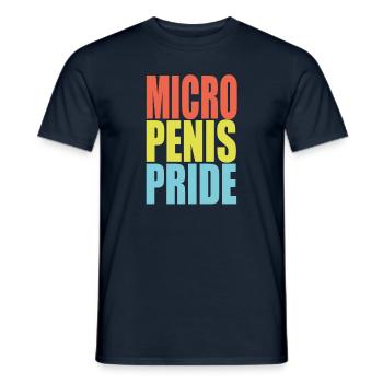 Micro penis pride - Men's T-Shirt - navy - Front - AI Model Male 178 light (178cm)
