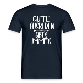 Ausreden lustiger Spruch - Männer T-Shirt - Navy - Vorne - AI Model Male 178 light (178cm)