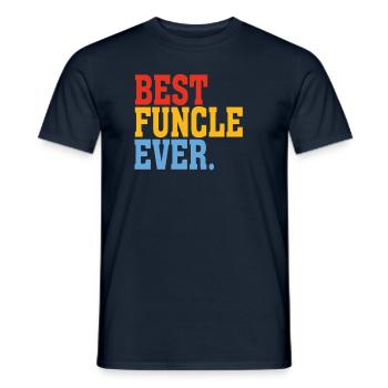 Funcle Best Funcle Ever Uncle Gift - Men's T-Shirt - navy - Front - AI Model Male 178 light (178cm)