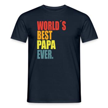 Meilleur papa disant - T-shirt homme - marine - Devant - AI Model Male 178 light (178cm)