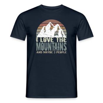 Mountains saying funny - Men's T-Shirt - navy - Front - AI Model Male 178 light (178cm)
