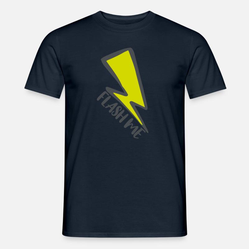 Blitz Spruch - Männer T-Shirt - Navy