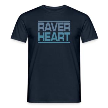 Raver Rave Techno - Männer T-Shirt - Navy - Vorne - AI Model Male 178 light (178cm)