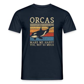 Orque orque disant drôle - T-shirt homme - marine - Devant - AI Model Male 178 light (178cm)