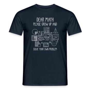 Math saying math grow up - Men's T-Shirt - navy - Front - AI Model Male 178 light (178cm)