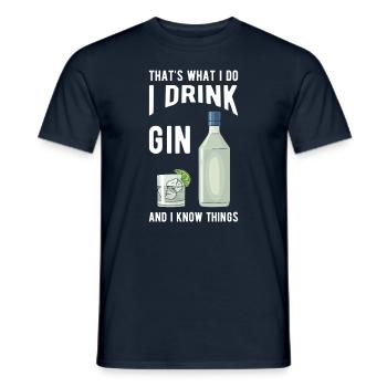 Gin disant cadeaux de gin - T-shirt homme - marine - Devant - AI Model Male 178 light (178cm)