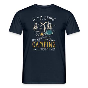 Camping Camper Spruch lustig Geschenk - Männer T-Shirt - Navy - Vorne - AI Model Male 178 light (178cm)