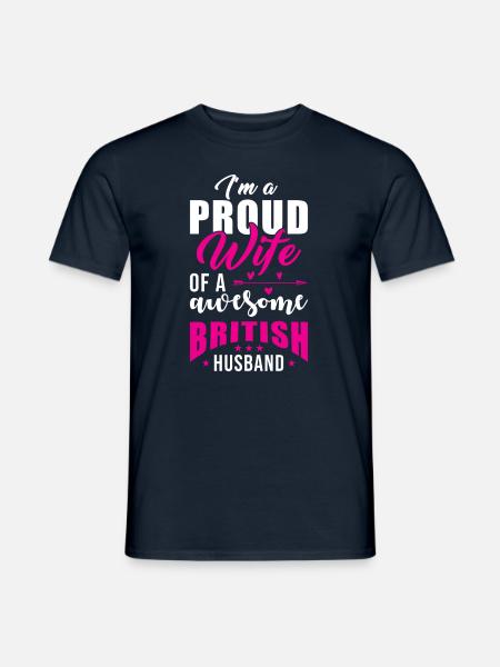Englischer Ehemann England Ehemann - Männer T-Shirt - Navy
