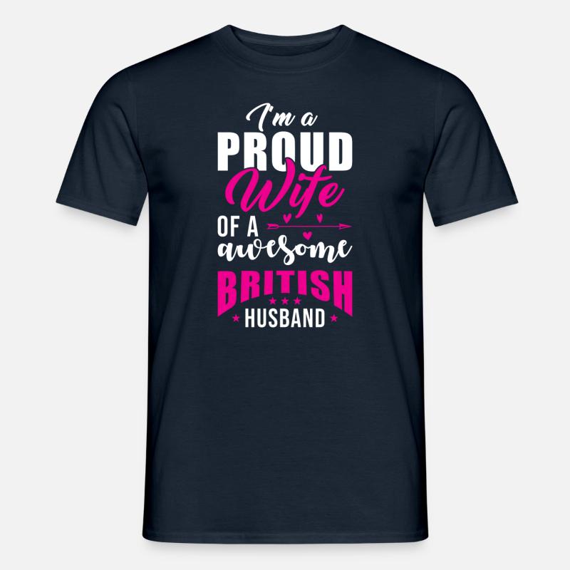 Englischer Ehemann England Ehemann - Männer T-Shirt - Navy