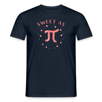 Pi math math saint valentin - T-shirt homme - marine - Devant - AI Model Male 178 light (178cm)