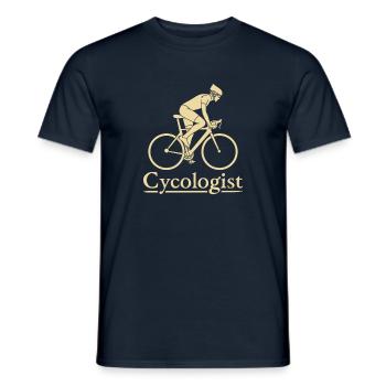 Cycologist Rennrad Rennradfahrer - Männer T-Shirt - Navy - Vorne - AI Model Male 178 light (178cm)