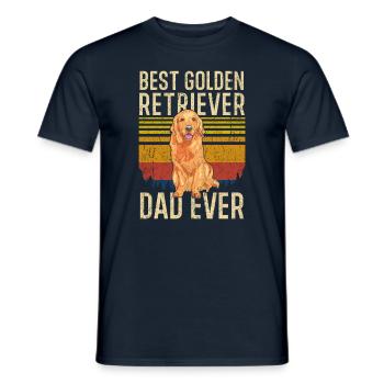 Retriever Dad Meilleur Golden Retriever Dad ever - T-shirt homme - marine - Devant - AI Model Male 178 light (178cm)