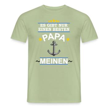 Papa Bester - Männer T-Shirt - Sage - Vorne - AI Model Male 178 light (178cm)