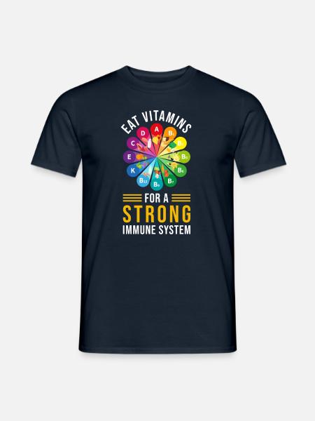 Healthy Eating Vitamins - Men's T-Shirt - navy