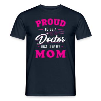 Médecin cadeau de fin de diplôme Médecins Famille - T-shirt homme - marine - Devant - AI Model Male 178 light (178cm)