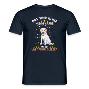 Labrador Glitzer - Männer T-Shirt - Navy - Vorne - AI Model Male 178 light (178cm)