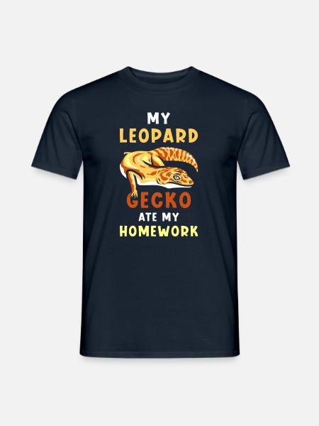 Leopard Gecko Spruch lustig - Männer T-Shirt - Navy