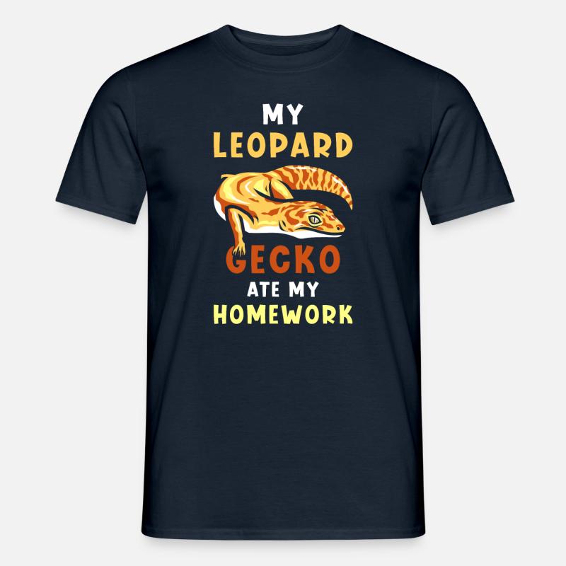 Leopard Gecko Spruch lustig - Männer T-Shirt - Navy