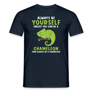 Chameleon saying funny - Men's T-Shirt - navy - Front - AI Model Male 178 light (178cm)