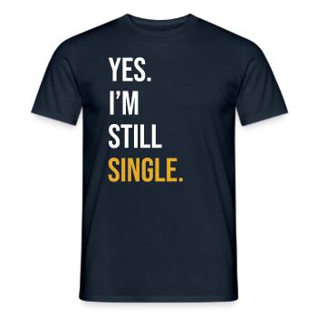 Single Spruch Single Day Geschenk - Männer T-Shirt - Navy - Vorne - AI Model Male 178 light (178cm)