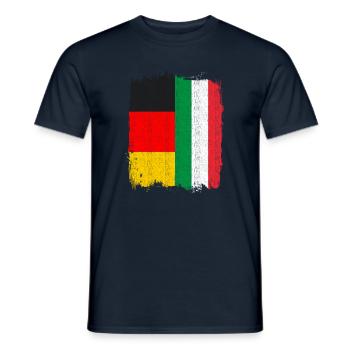 German Italian Flag - Men's T-Shirt - navy - Front - AI Model Male 178 light (178cm)
