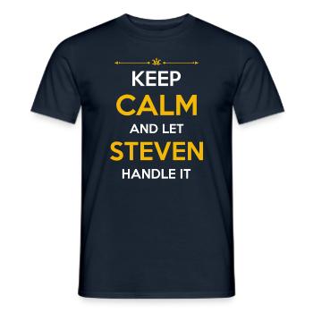 Steven Namen Geschenk - Männer T-Shirt - Navy - Vorne - AI Model Male 178 light (178cm)
