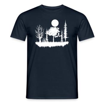 Forest Nature Wilderness - Men's T-Shirt - navy - Front - AI Model Male 178 light (178cm)