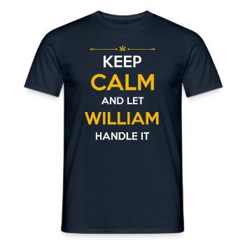 William Namen Geschenk - Männer T-Shirt - Navy - Vorne - AI Model Male 178 light (178cm)