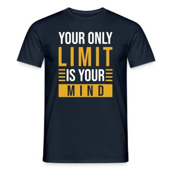 Motivation Mindset Saying - Men's T-Shirt - navy - Front - AI Model Male 178 light (178cm)