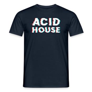 Acid House - Men's T-Shirt - navy - Front - AI Model Male 178 light (178cm)
