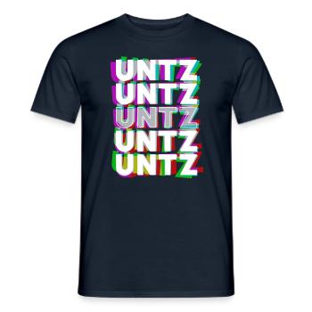 Untz Untz Untz Techno Raver - Männer T-Shirt - Navy - Vorne - AI Model Male 178 light (178cm)