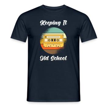 Cassette Retro 80s - T-shirt homme - marine - Devant - AI Model Male 178 light (178cm)