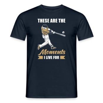 Baseball sort baseball cadeau de fan - T-shirt homme - marine - Devant - AI Model Male 178 light (178cm)