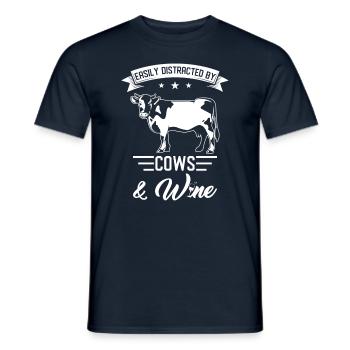 Vaches Rengaine - T-shirt homme - marine - Devant - AI Model Male 178 light (178cm)