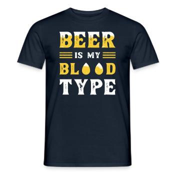 Beer Blood Group Beer - Men's T-Shirt - navy - Front - AI Model Male 178 light (178cm)
