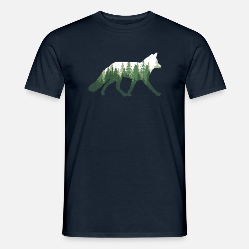 Fox Nature Forest - Men's T-shirt - navy