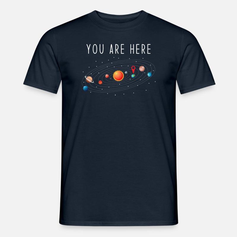Sonnensystem - Männer T-Shirt - Navy