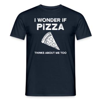 Pizza - T-shirt homme - marine - Devant - AI Model Male 178 light (178cm)
