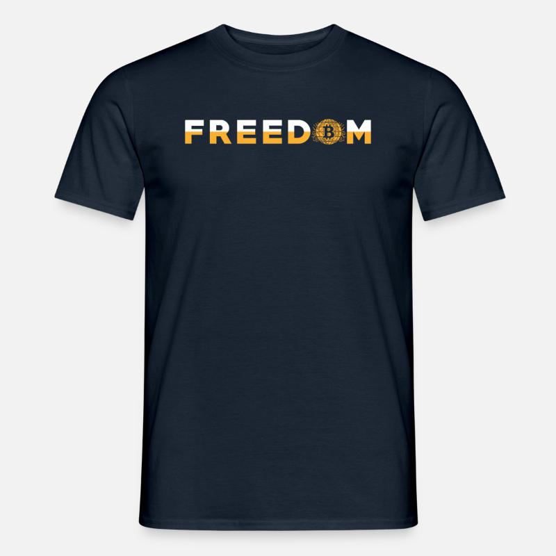 Bitcoin - Männer T-Shirt - Navy