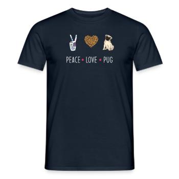 Mops - Männer T-Shirt - Navy - Vorne - AI Model Male 178 light (178cm)