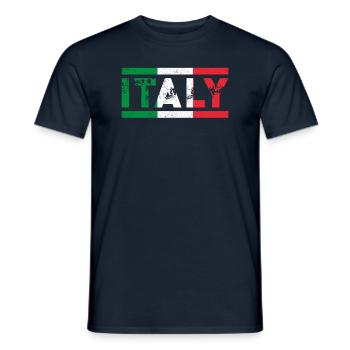 Italien Flagge - Männer T-Shirt - Navy - Vorne - AI Model Male 178 light (178cm)
