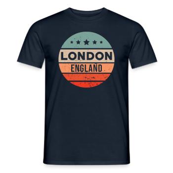 London - Men's T-Shirt - navy - Front - AI Model Male 178 light (178cm)