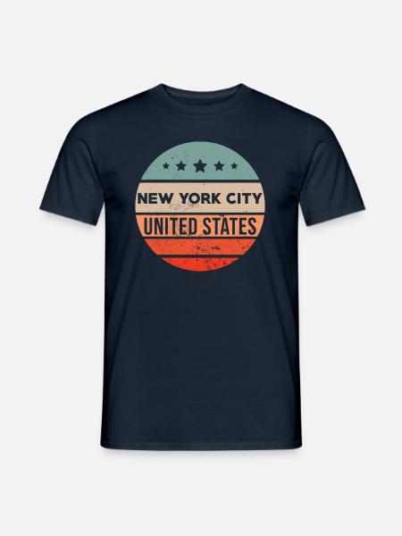 New York NY - Men's T-Shirt - navy