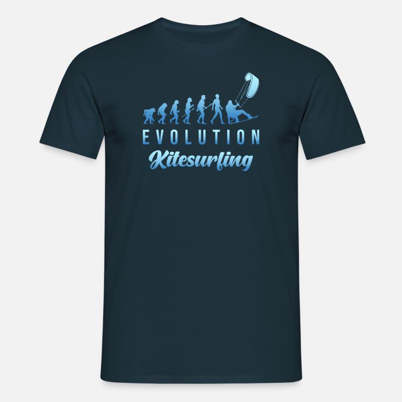 Kitesurfen Evolution - Männer T-Shirt - Navy