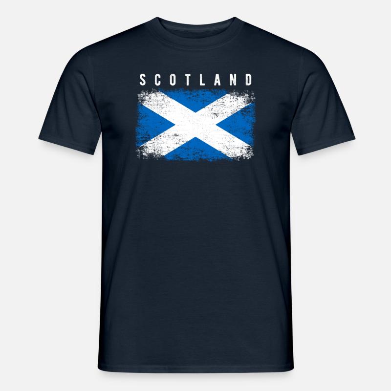 Schottland Flagge - Männer T-Shirt - Navy