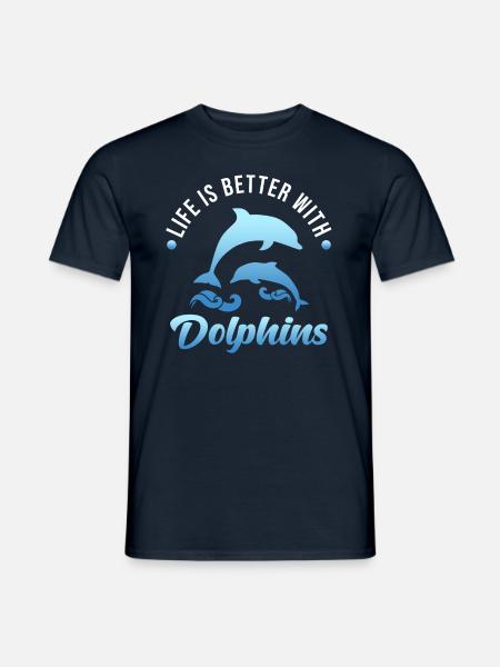 Delfin - Männer T-Shirt - Navy
