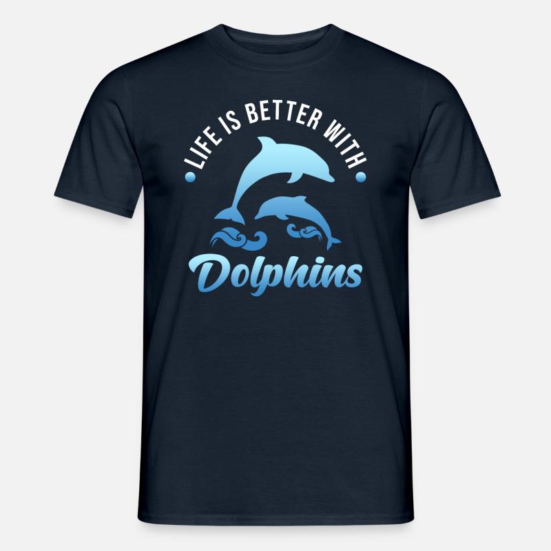 Delfin - Männer T-Shirt - Navy