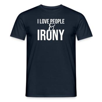 I hate people - Men's T-Shirt - navy - Front - AI Model Male 178 light (178cm)